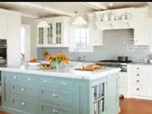 19 ایده برای رنگ کابینت و جزیره در آشپزخانه